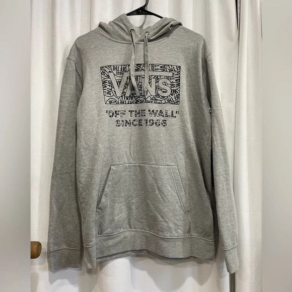 Vans Mens Sweatshirt Hoodie Grey Size Medium - Picture 1 of 6